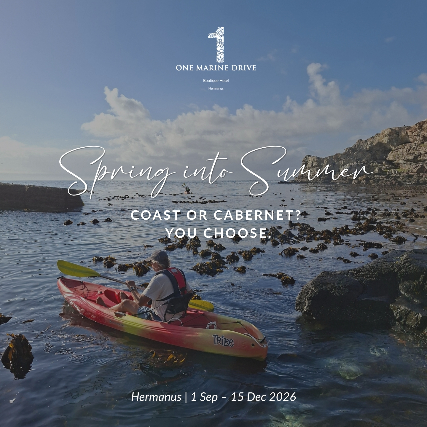 Spring into Summer offer at One Marine Drive Boutique Hotel, Hermanus, valid 1 September to 15 December 2026