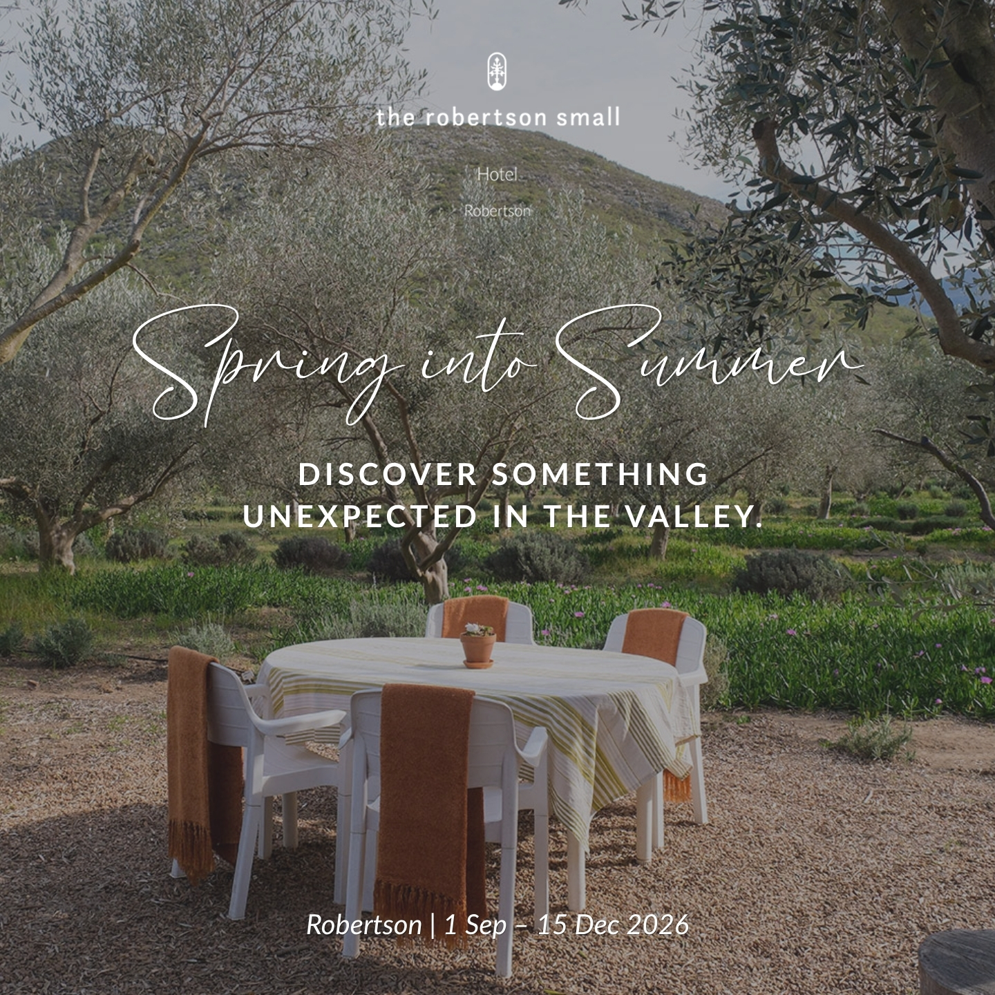 Spring into Summer offer at The Robertson Small Hotel, Robertson, valid 1 September to 15 December 2026
